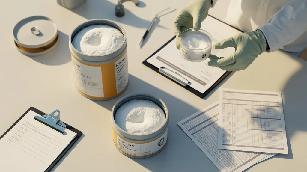 Quality-control review of sodium carbonate samples and documents