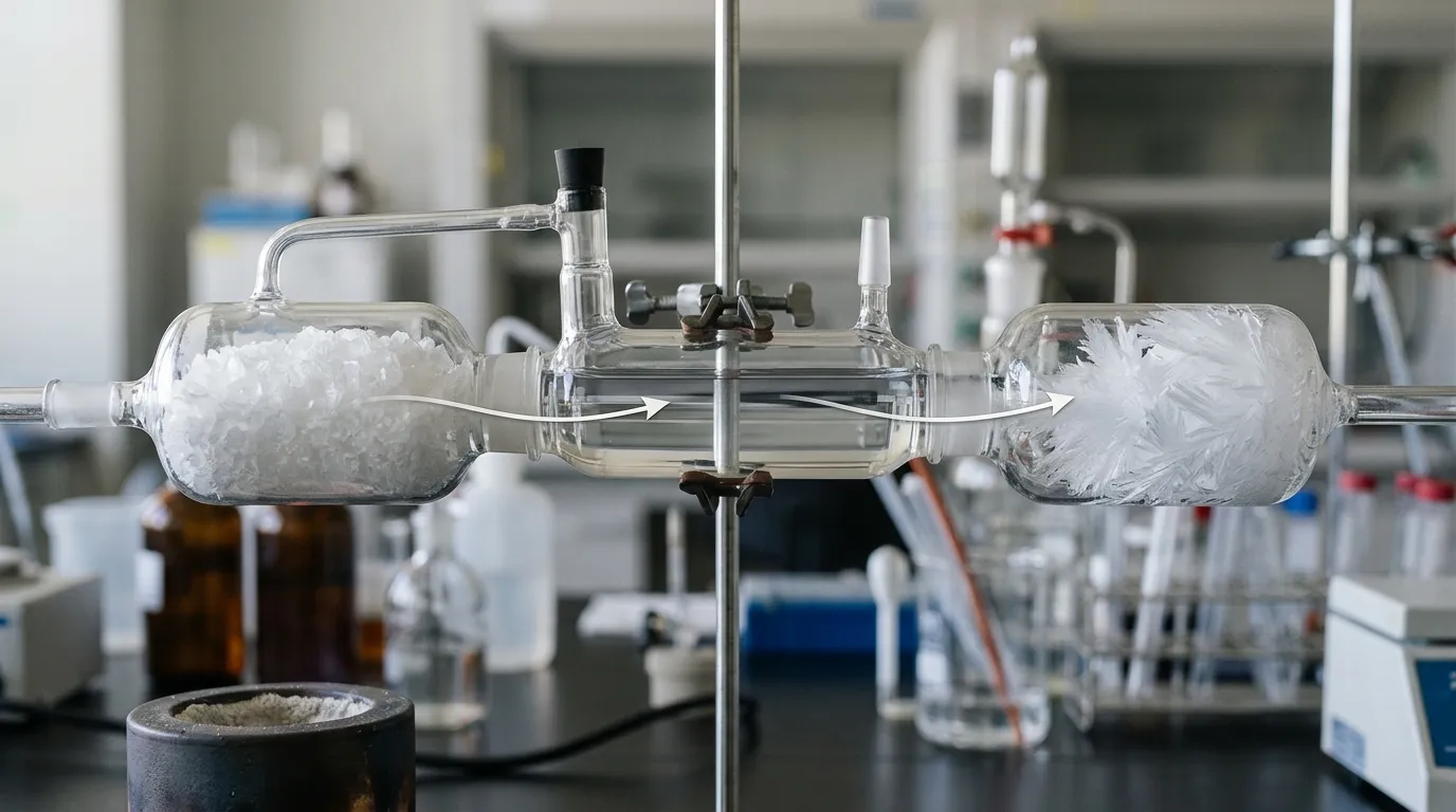 Conceptual heating, liquid, cooling, and crystallization sequence for sodium acetate trihydrate