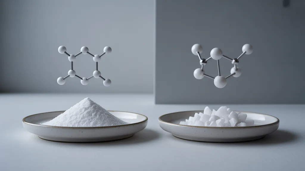 Side-by-side conceptual comparison of sodium carbonate and sodium bicarbonate chemical structures